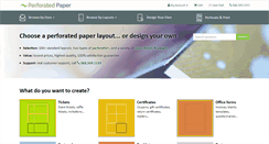 Desktop Screenshot of perforatedpaper.com
